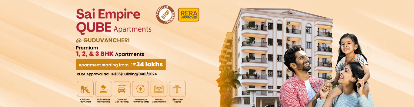 Best 1,2 & 3 BHK Apartments for Sale - Sai Empire Qube - Sai Empire Qube
